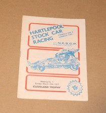 1977 Hartlepool Brisca F1 & F2 stock car programme, 20 March (Cleveland Trophy)