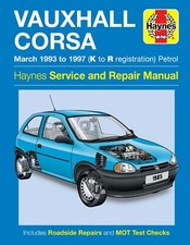 For Vauxhall - Corsa Petrol 1993-1997 Service Manual 1985 Haynes