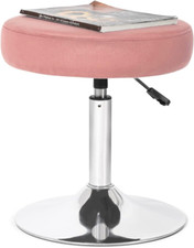 Modern round Pink Vanity Stool
