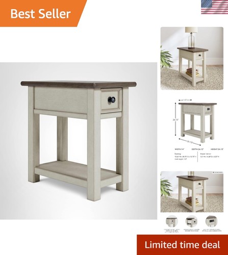 End table with usb charging - end,