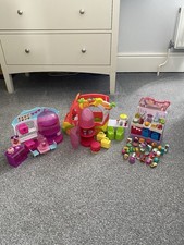 Shopkins Bundle,  Makeup Spot, Cupcake Queen Cafe, Smoothie Truck & Extras