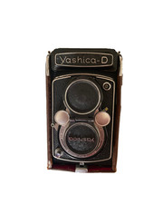  Yashica-D TLR Film Camera Black Yashikor 80mm F3.5 Lens  *UNTESTED* VGC