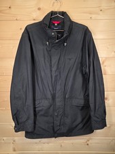 Gant Double Jacket Mens Large Navy Blue Full Zip Pockets Coat Lined Padded