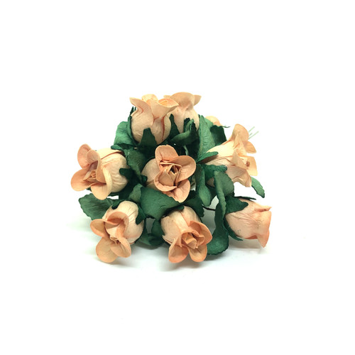 Pale peach paper - paper, flowers