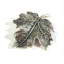 vintage solid silver leaf miniature ,  hallmarked italian figurine