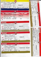 COMPLETE TICKET - ARSENAL v TOTTENHAM HOTSPUR (SPURS) 27 SEP 2014 PREMIER LEAGUE