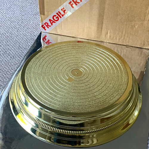 Gold plastic round tier cake - gold,