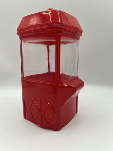 Red glass popcorn cart oz - glass,