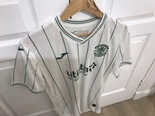 Hibernian FC Soccer Jersey Men's White Joma Away Football Shirt Size L