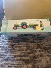 Wooden Tractor And Trailer.