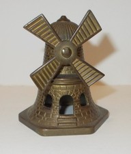 VINTAGE BRASS? WINDMILL CANDLE SNUFFER TURNING SAILS ORNAMENT