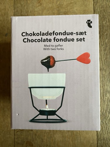 Chocolate fondue set with - chocolate,