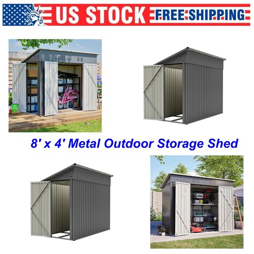 4x8 metal lean storage - ft,