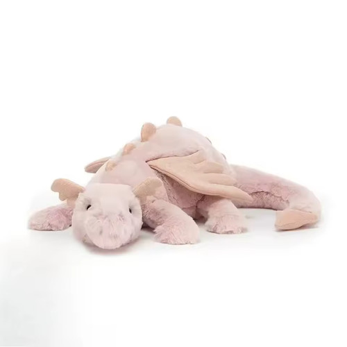 Jellycat 20in rose dragon - rose,