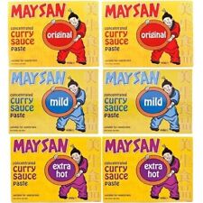 Maysan Curry Sauce Paste Original Mild Malaysian Extra Hot Gravy - 2 TUB BUNDLE