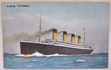 R.M.S. Titanic. W. Fred Mitchell. 1954. J. Salmon. Water Colour Drawing.