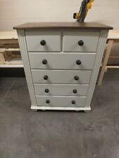 REGENCY PAINTED 4+2 DRAWER CHEST- DARK SOLID OAK TOP- BESPOKE- HAND MADE