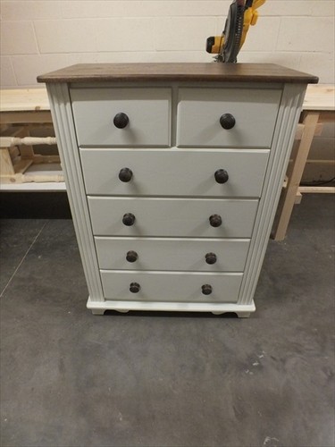 Regency painted drawer - painted, 4+2