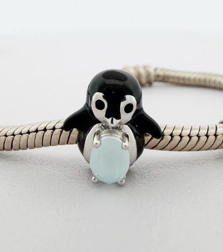 Penguin charm bead - charm,