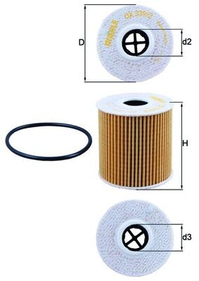 Mahle 339 oil filter - ox, for