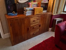 Large Sheesham Sideboard with Doors and Drawers used