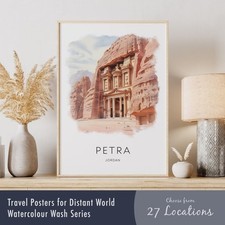 World Travel Poster Print | Watercolour Wash Series | Home Decor Wall Art
