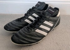 Adidas Kaiser 5 Moulded Football Boots Mens Uk 9 Black Leather Made In Germany