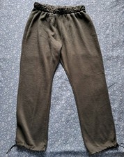 Small/8 Zara Khaki Jogging Bottoms with Drawstring Waist and Ankles, 100% Cotton