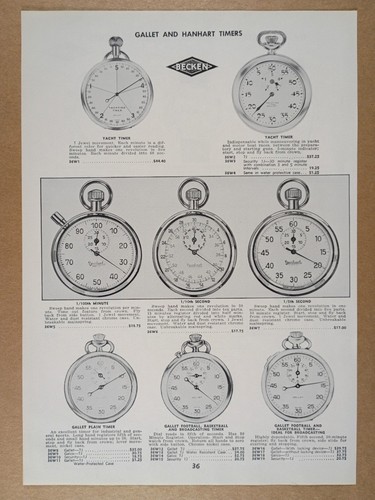 Gallet hanhart timers - gallet,