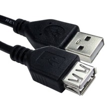 Black USB Extension Cable 2.0
