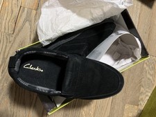 CLARKS MEN'S Randy Black Suede