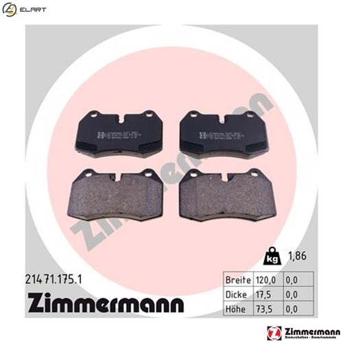 Brake pad set disc - disc,