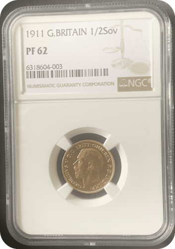 1911 proof half - 1911, gold