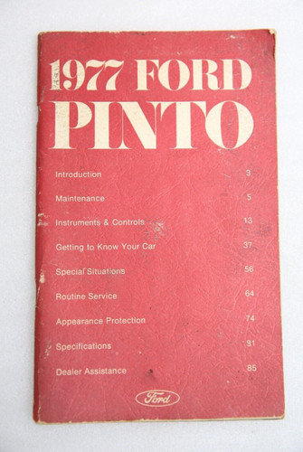 Vintage 1977 ford pinto owners - vintage,