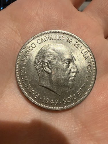 Spain 1949 pesetas coin - spain, 5