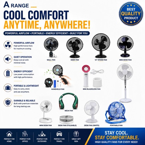 Portable desk fans oscillating - fans,