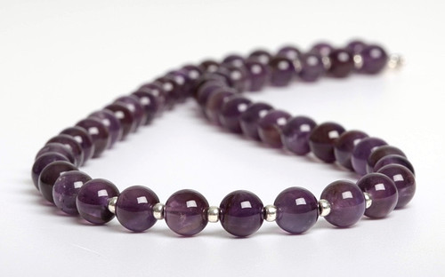 Zambian amethyst 8mm - zambian,