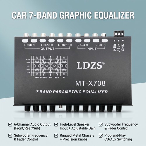 Band car audio equalizer - 7-band,