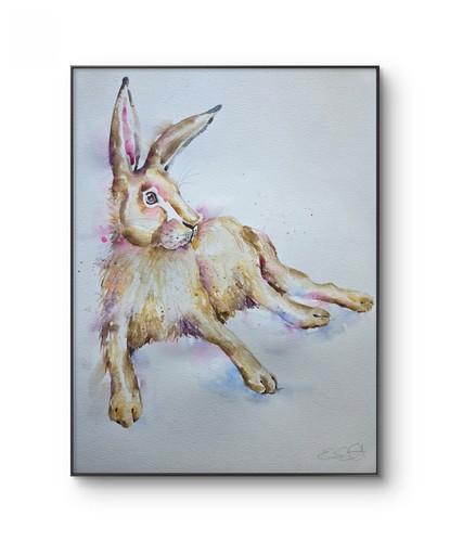 Original hare watercolour - original,
