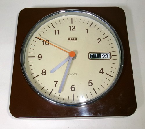 70s retro bhs wall clock - 70s, clock,