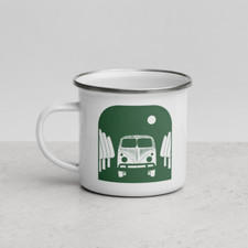 Enamel Mug | Campfire Mug | Van Life | Camping Mug | Retro Camper Van