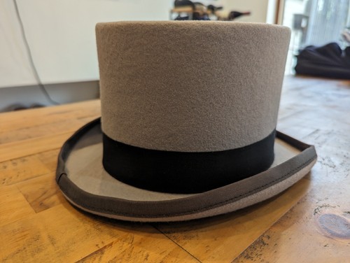 Ascot grey wool top hat - ascot,