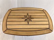 Boat Barrel Shape Teak Table Top 450x600/500x700/610x940mm Marine Yacht Caravan