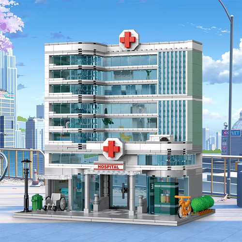 City hospital building - city, blocks