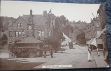Photo Postcard Matlock Derbyshire Crown Square Hotel Tram Horse & carriage shops