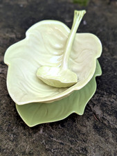 Vtg CARLTON WARE 3 pc Leaf