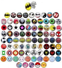 Logo Stud Earring - Single or Pair - Boys Mens Womans Girl​s Steel Ear Ring