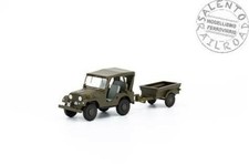 Arwico 85.005102 Half Military Jeep Willys M38A1 with Trailer in Scale 1:87 H0