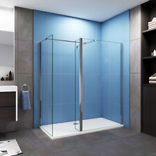Walk In Wet Room Shower Enclosure Screen Flipper Nano 8mm Glass Tray Free Waste