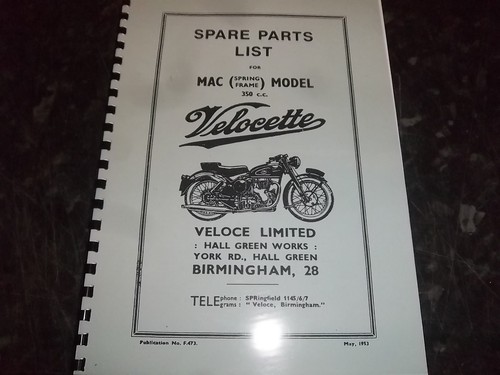 Velocette mac spring frame - mac,